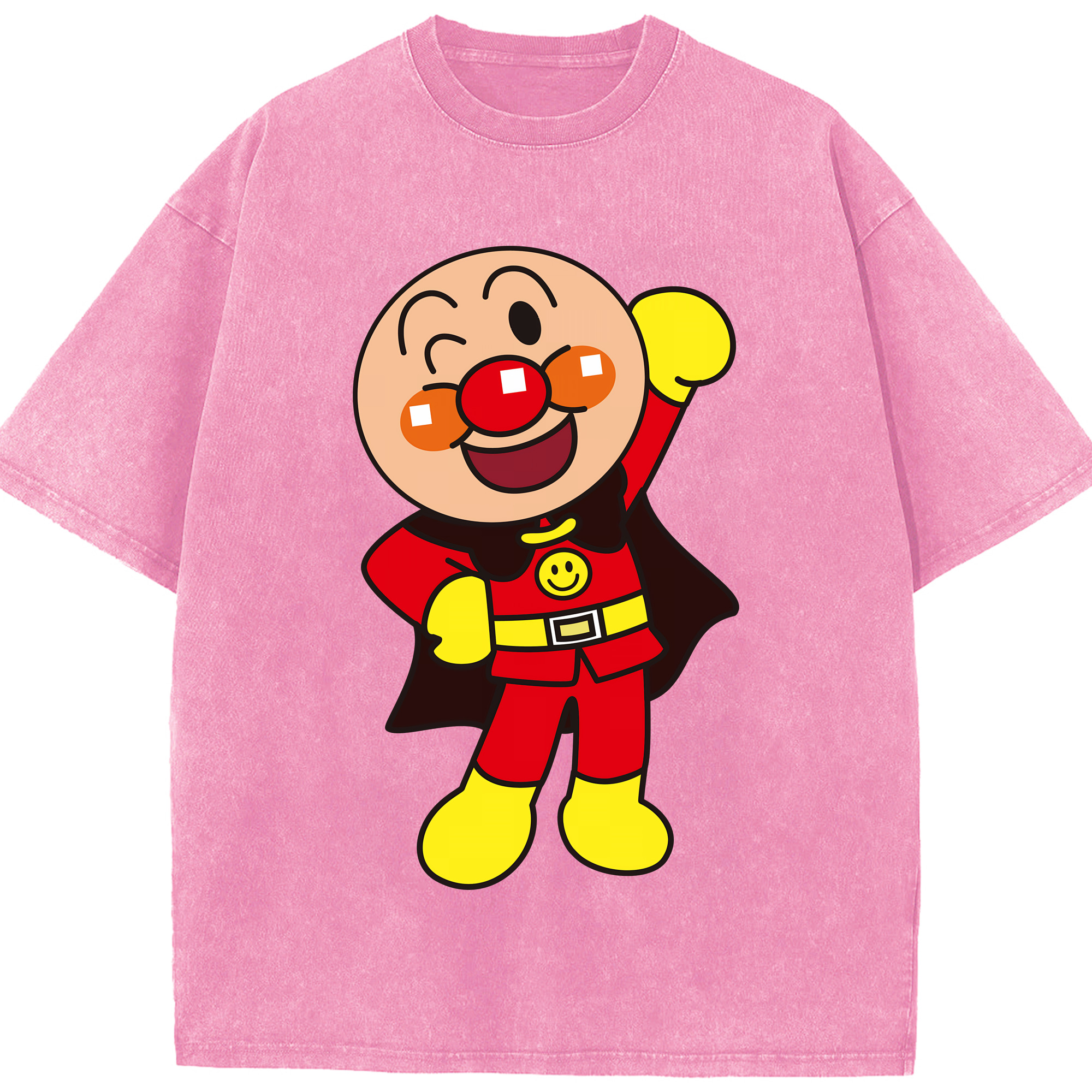 （画像用） アンパンマン Anpanman 綿100% ヴィンテージ風 半袖Tシャツ（フロントプリント）